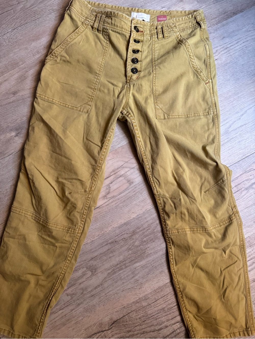 Anthropologie The Wanderer Pants in Mustard Yellow size 29